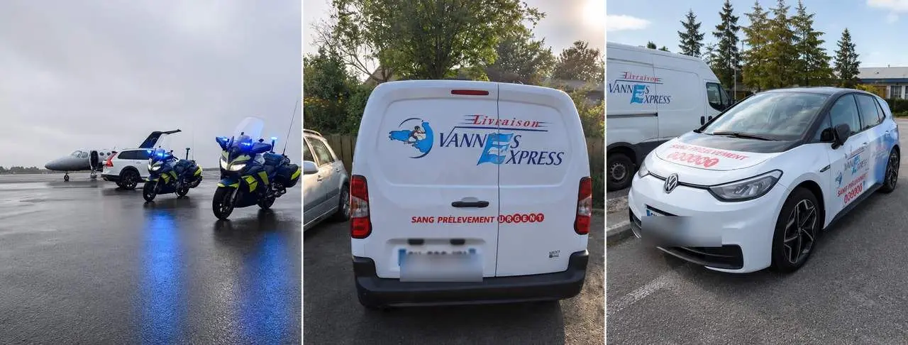 Véhicules dédiés au transport médical : escorte, fourgon sang et véhicule de prélèvements